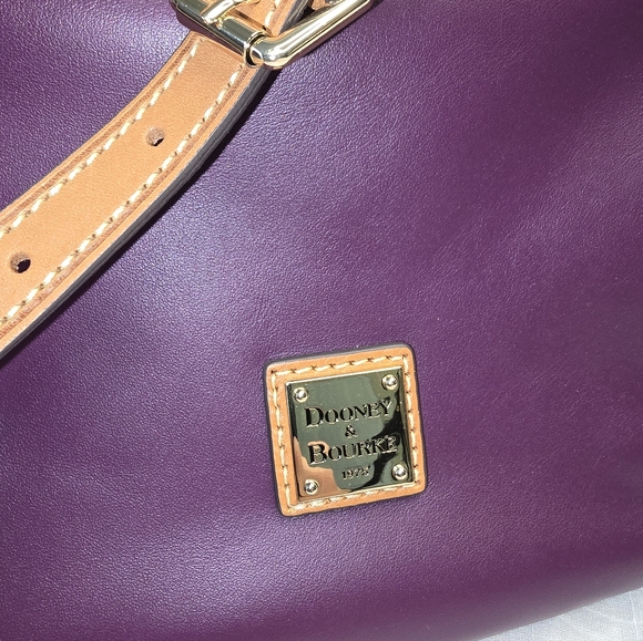 Dooney & Bourke Leather Crossbody In Plum - Picture 3 of 7